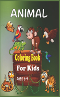 Animal Coloring Book For Kids Ages 6-9