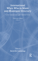 Intl Whos Who Music&ency Ed13