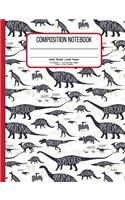 Composition Notebook Wide Ruled Lined Paper 55 Sheets / 110 Writing Pages 7.44 x 9.69 Inches