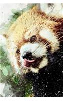 Notebook: Lined Notebook Watercolor Journaling Ruled Workbook Diary For Animals red panda lovers Children Gifts (107 pages, 6x9)