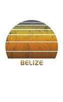 Belize: Wide Ruled Notebook Paper For Work, Home Or School. Vintage Sunset Note Pad Journal For Family Vacations. Travel Diary Log Book For Adults & Kids Wi