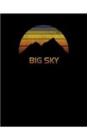 Big Sky: Montana Notebook For Work, Home or School With Lined College Ruled White Paper. Note Pad Composition Journal For Skiing And Snowboarding Fans. Back 