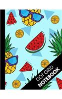 Dot Grid Notebook: Awesome Pineapple Summer Cover Dot Grid Journal: Large Dotted Paper Book ( Bullet Grid Notebook )