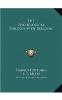 Psychological Philosophy Of Religion