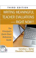 Writing Meaningful Teacher Evaluations-Right Now!!