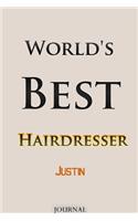 World's Best Hairdresser Justin Journal