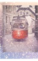 Notebook: Sketchbook Winter/snow/tram/for school/ Notebook Journal Winter Workbook Diary / Christmas Notebook/ Gift /Composition Blank 6x9 110 pages.