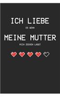 Ich liebe es wenn meine Mutter mich zocken lässt: A5 Paper Games / Tic Tac Toe Hardcover