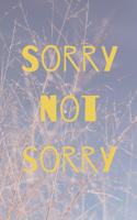 Sorry Not Sorry notebook, journal for sarcastic people, millennials notebook