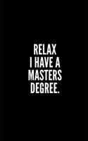 Relax I Ave a Masters Degree