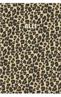 Alli: Personalized Notebook - Leopard Print (Animal Pattern). Blank College Ruled (Lined) Journal for Notes, Journaling, Diary Writing. Wildlife Theme Des