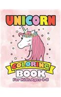 Unicorn Coloring Book for Kids Ages 4-8: Cute Unicorn Flowers Floral