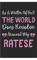 As A Matter Of Fact The World Does Revolve Around My Ratese: Lined Journal, 120 Pages, 6 x 9, Ratese Dog Gift Idea, Black Matte Finish (As A Matter Of Fact The World Does Revolve Around My Ratese Journal)