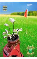 2020 Golf Planner Monthly & Weekly Notebook Organizer: 6x9 inch (similar A5) calendar from DEC 2019 to JAN 2021 with monthly overview and weekly pages and beautiful golf club and bag on the green cover n