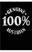 Genuine 100% Austrian: Lined Travel Journal Notebook Diary
