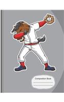 Dabbing Baseball Horse Composition Notebook: Graph Journal, 4x4 Quad Ruled Graph Paper, School Math Teachers, Students, 200 Graph Pages (7.44" X 9.69")