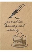 Journal for Drawing and Writing: Blank Line Journal