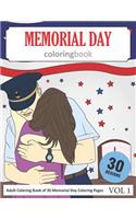 Memorial Day Coloring Book: 30 Coloring Pages of Memorial Day Designs in Coloring Book for Adults (Vol 1)