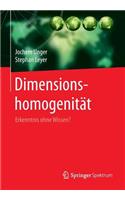 Dimensionshomogenität: Erkenntnis Ohne Wissen?