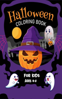 Halloween Coloring Book For Kids Ages 4-8