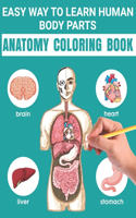 Easy Way To Learn Human Body Parts Anatomy Coloring Book