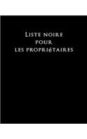 Liste noire pour les propriétaires