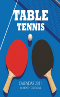 Table Tennis Calendar 2021