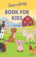 Farm coloring book for Kids