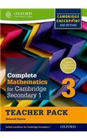 Complete Mathematics for Cambridge Secondary 1 Teacher Pack 3: For Cambridge Checkpoint and Beyond