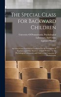 Special Class for Backward Children