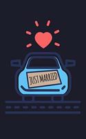 Just Married: Blank Paper Sketch Book - Artist Sketch Pad Journal for Sketching, Doodling, Drawing, Painting or Writing