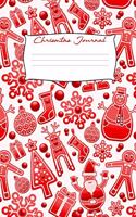 Christmas Journal: Kids Blank Line Paper Wide Ruled School and Holiday Guest List Notebook