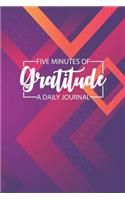 Daily Gratitude Journal 'Complex Purple Orange' - Five Minutes of Gratitude Diary - Happier Life Gratitude Notebook - Positivity Diary: Medium College-Ruled Journey Diary, 110 page, Lined, 6x9 (15.2 x 22.9 cm)