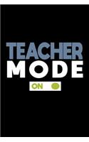 Teacher mode: On: Notebook - Journal - Diary - 110 Lined pages