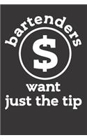 Bartender Waiter Waitress Tip Notebook Journal