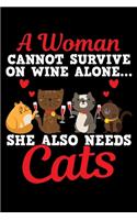 A Woman Cannot Survive on Wine Alone�she Also Needs Cats