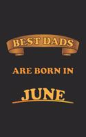 Best Dads Are Born In June: Notizbuch Geschenk-Idee für Väter - Karo - A5 - 120 Seiten