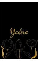 Yadira: Personalized Writing Journal for Women - Elegant Black and Gold