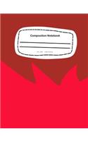 Composition Notebook: 7.44 x 9.69, 18.90 x 24.61cm - Wide Rule School Notebook Journal