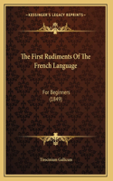 First Rudiments Of The French Language