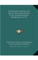 Dissertatio Medica De Animi Perturbationum VI Ad Generationem Morborum (1773)