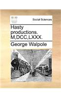 Hasty Productions. M, DCC, LXXX.