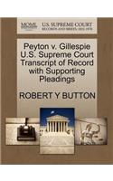 Peyton V. Gillespie U.S. Supreme Court Transcript of Record with Supporting Pleadings