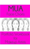 MUA Face Charts Portfolio Workbook for Makeup Artists: Rhya Edition