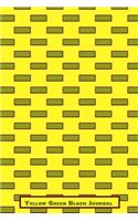 Yellow Green Block Pattern Journal