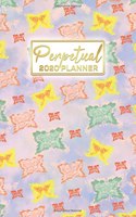 Perpetual 2020 Planner: Weekly and Monthly: Jan 1 2020 to Dec 31 2020 Watercolor Butterfly Themed Planner Gift for Women