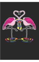 Gay Pride With A Flamingo Notebook - Lesbian Journal Planner