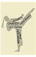 Integrity Courtesy Perseverance Self-Control Indomitable Spirit: Strong sayings Blank Lined Notebook