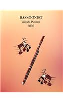 Bassoonist Weekly Planner 2020: Bassoon Player Gift Idea For Men & Women Musicians - Bassoonist Weekly Planner Music Note Book - To Do List & Notes Sections - Calendar Views
