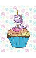 Unicorn Cupcake Whimsical Notebook